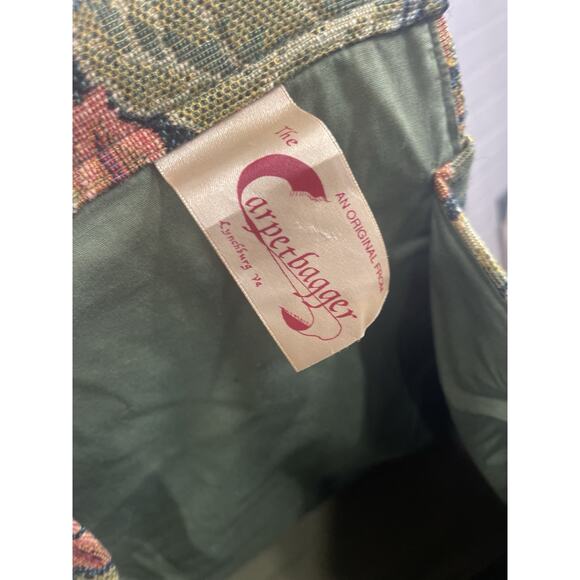 THE CARPETBAGGER SIZE MEDIUM TOTE, KNITTING BAG 14" X 17" X 6" | Vintage Sewing - Picture 10 of 13